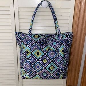 PB Teen Tote Bag - Floral/Diamond Pattern